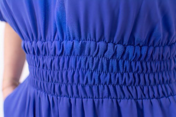 VESTIDO CINTURA ELÁSTICA - ROSA / AZUL CAFOFO - Image 4