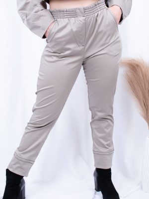 CALÇA CÓS SUBIDO COM CONTRASTE CINZA CAFOFO