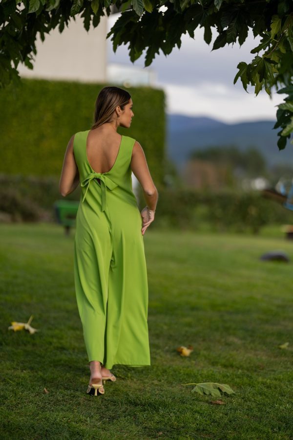 MACACÃO OVERSIZE LAÇO COSTAS - VERDE ALFACE / AZULÃO CAFOFO - Image 3
