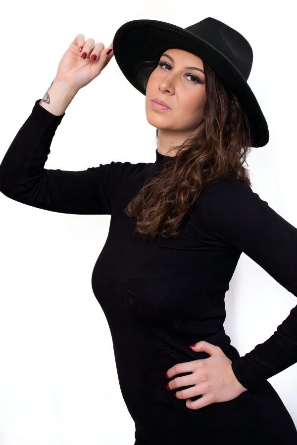 VESTIDO STRETCH MEIA GOLA C/ MANGA PRETO ELLA BY TAM - Image 5