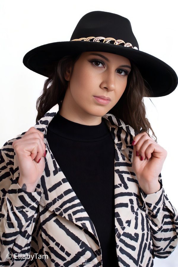 TRENCH COAT ESTAMPADO C/ GOLA DUPLA CRU/PRETO ELLA BY TAM - Image 5