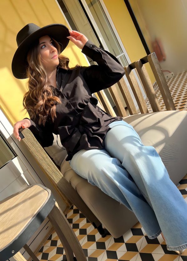 CAMISA PRETA C/ CINTO LARGO ELLA BY TAM - Image 2