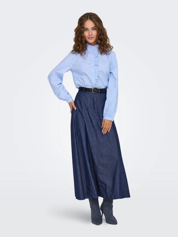 JDY <BR><BR> JDYKAI HW SKIRT - Medium Blue Denim - Image 3