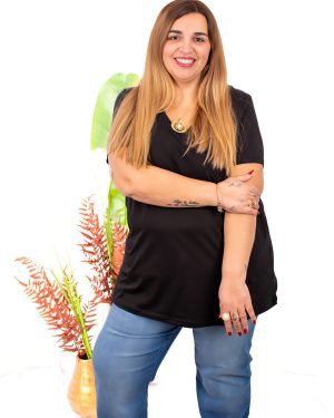 CARMAKOMA <BR><BR> T-SHIRT CARBONNIE - Loose Fit - BLACK