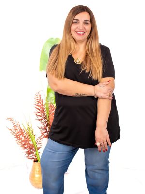 CARMAKOMA <BR><BR> T-SHIRT CARBONNIE - Loose Fit - BLACK