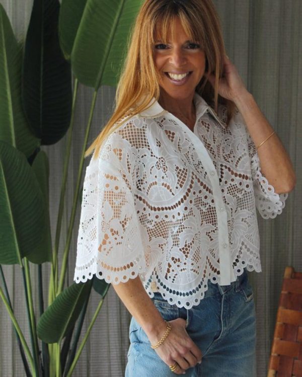 BLUSA BRANCA TRABALHADA MARIA CATITA - TAM U - Image 2