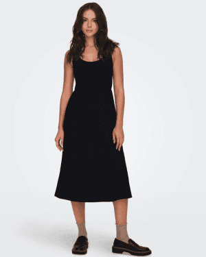 Jdy – ella sl midi dress wvn – regular fit – black