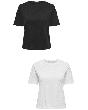 T shirt – jdyrex ss top jrs noos – regular fit – brancapreta