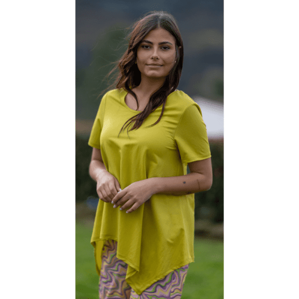 TÚnica assimÉtrica – amarela preta cafofo