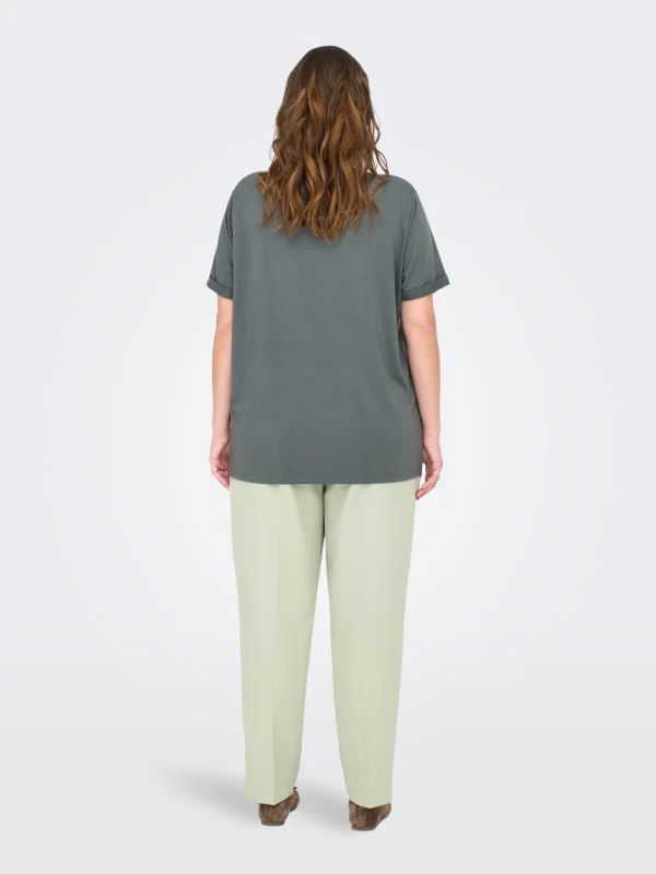 CARMAKOMA <BR><BR> T-SHIRT CARMOSTER - WHITE / GREEN - Image 2
