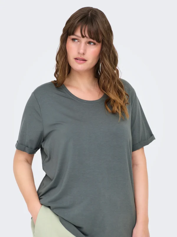 CARMAKOMA <BR><BR> T-SHIRT CARMOSTER - WHITE / GREEN - Image 3