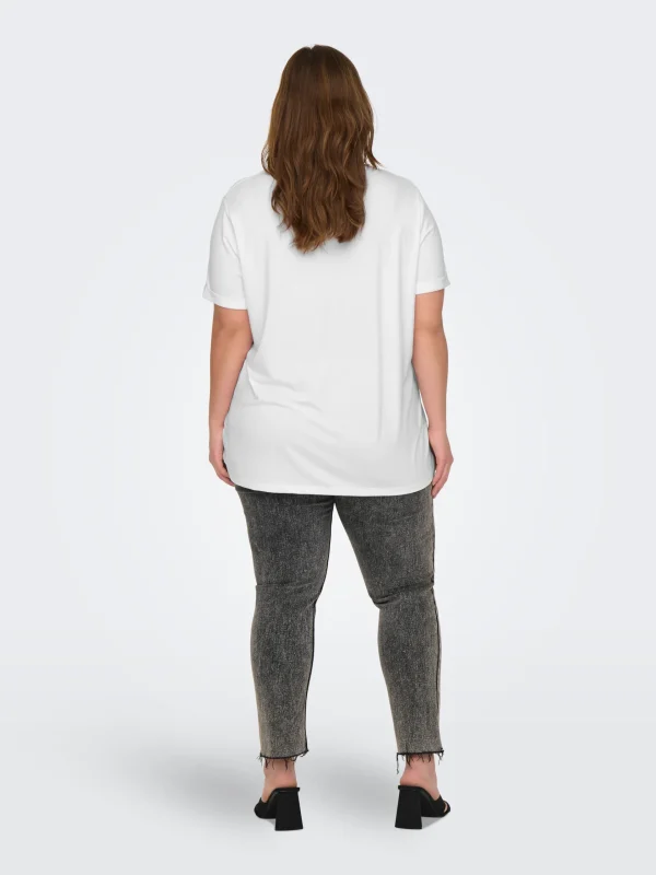 CARMAKOMA <BR><BR> T-SHIRT CARMOSTER - WHITE / GREEN - Image 6