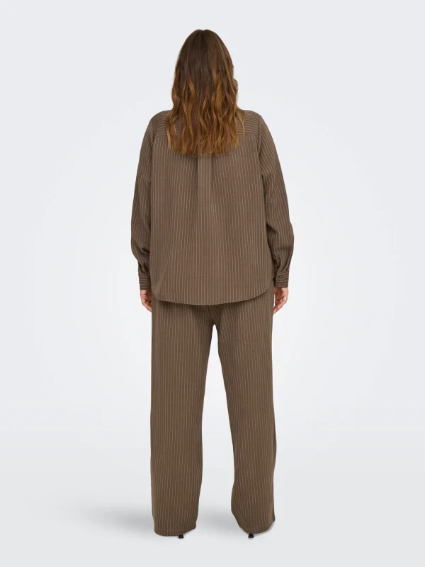 CAMISA CARMAKOMA - CARPINNY L/S LOOSE SHIRT WVN - Loose Fit - Black Coffee CLOUD DANCER - Image 4
