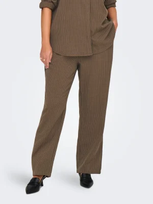 CALÇA CARMAKOMA - CARPINNY PULL UP PANTS WVN - Regular Fit - Black Coffee CLOUD DANCER