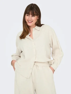 CARMAKOMA <BR><BR> CARTIZANA COTTON SHIRT - Regular Fit - PUMICE STONE