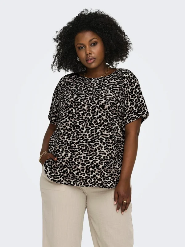 CARMAKOMA <BR><BR> T-SHIRT CARVICA - Regular Fit ANIMAL PRINT LEO - Image 5