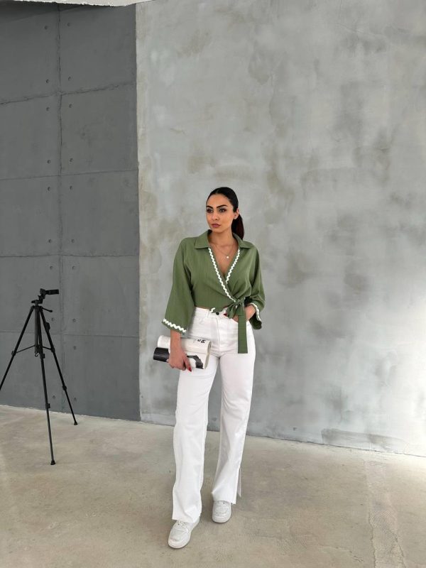 BLUSA DETALHE BORDADO CAQUI ELLA BY TAM - Image 3