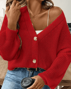 CASACO MALHA VERMELHO ELLA BY TAM - TAM U