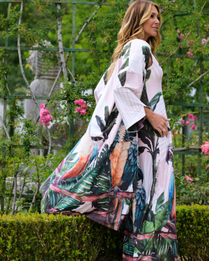 KIMONO LYCRA FUNDO BRANCO TROPICAL BRASIL - TAM U