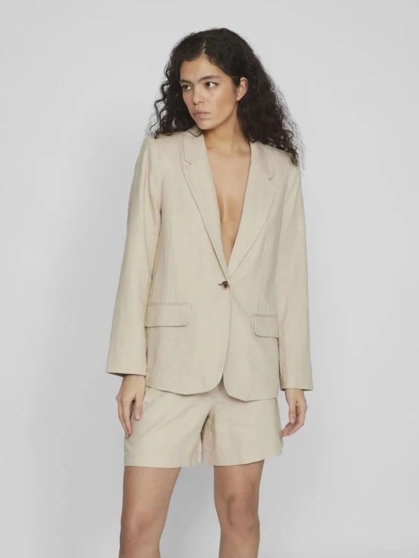 BLAZER VILA - VIJOLANDA BLEND BLAZER - LINHO CRU