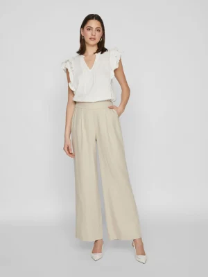 CALÇA VILA - VIJOLANDA HW BLEND PANTS - LINHO CRU
