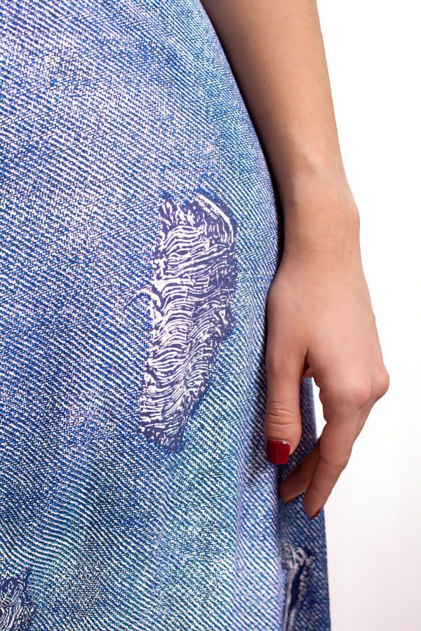 VESTIDO PADRÃO JEANS AZUL TROPICAL BRASIL - TAM U - Image 3