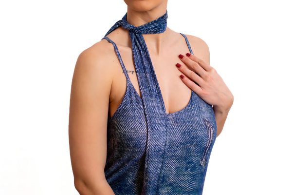 VESTIDO PADRÃO JEANS AZUL TROPICAL BRASIL - TAM U - Image 2