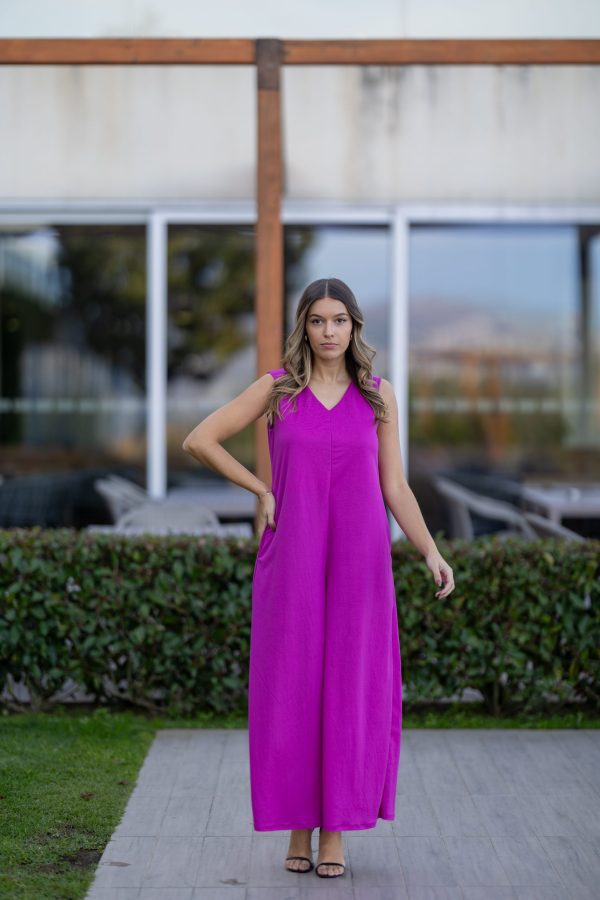 MACACÃO OVERSIZE LAÇO COSTAS ROSA LILAS CAFOFO - TAM XXL - Image 3