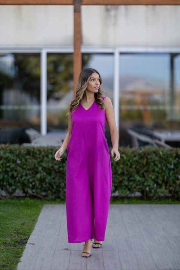 MACACÃO OVERSIZE LAÇO COSTAS ROSA LILAS CAFOFO - TAM XXL - Image 2