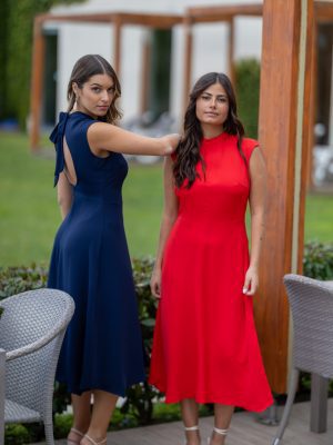 Vestido, Cafofo, vermelho, Azul