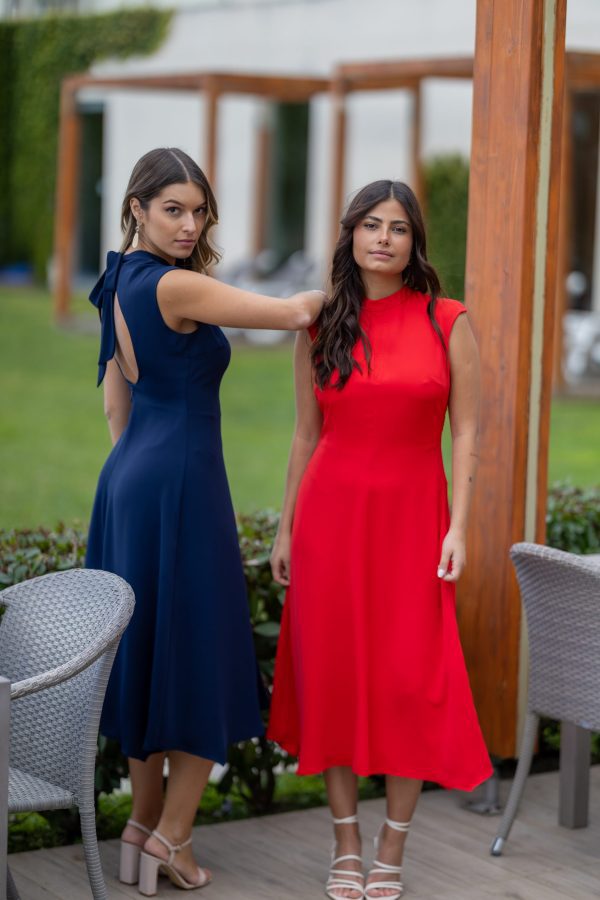 Vestido, Cafofo, vermelho, Azul