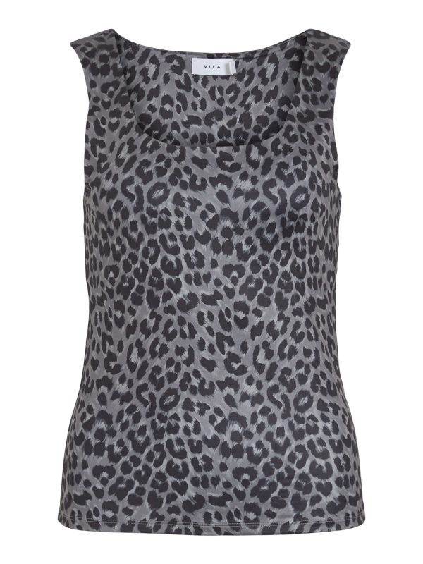 TOP VILA - VIKENZA AOP U-NECK S/L TANK TOP  - Bodycon Fit - Image 4