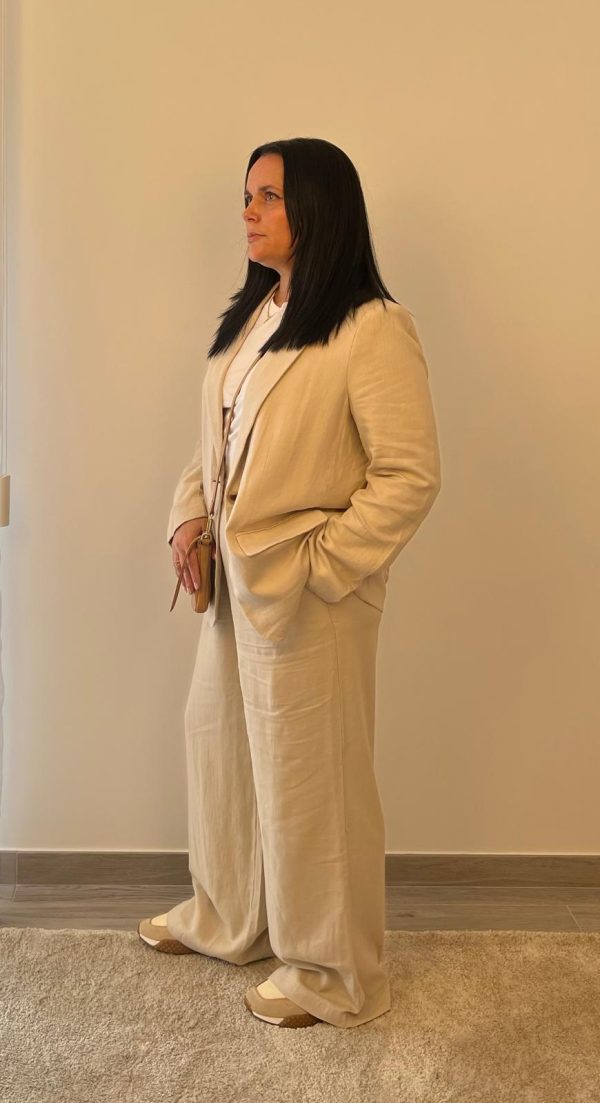 BLAZER VILA - VIJOLANDA BLEND BLAZER - LINHO CRU - Image 3