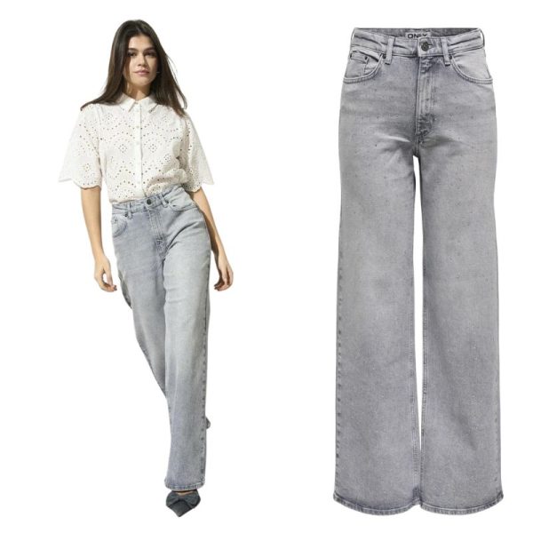 Jeans only – onljuicy hw wide rhinestone – wide leg fit