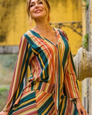 CALÇA LYCRA RISCAS TROPICAL BRASIL - TAM U