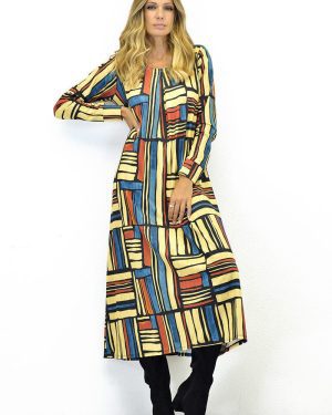 VESTIDO AMARELO E COR MACHO FRONTAL TROPICAL BRASIL - TAM U