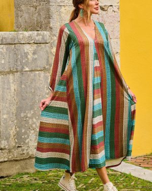 VESTIDO RISCA LARGA 5 CORES TROPICAL BRASIL