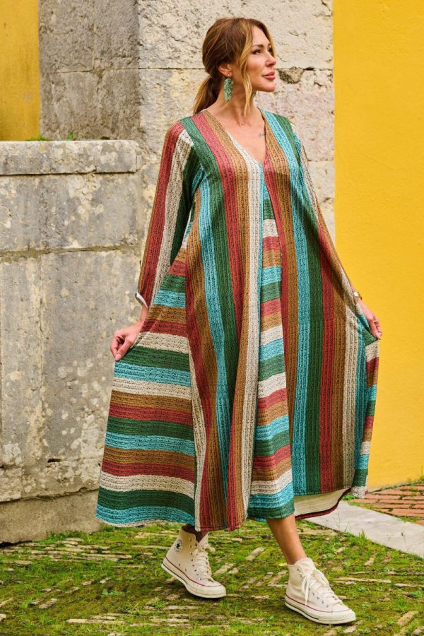 VESTIDO RISCA LARGA 5 CORES TROPICAL BRASIL - TAM U
