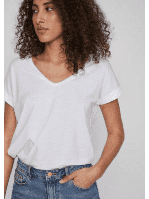 T-SHIRT VILA - VIDREAMERS V-NECK - Regular Fit