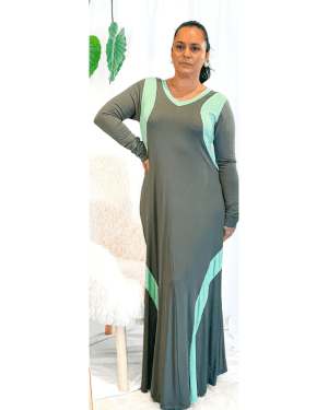 VESTIDO MALHA DOIS VERDES TROPICAL BRASIL - TAM L