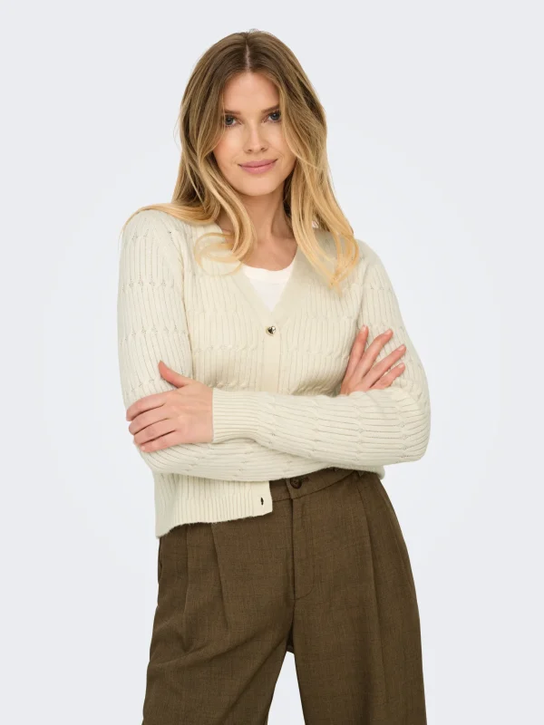 CASACO ONLY - ONLKATIA CABLE V-NECK - Regular Fit - Image 2