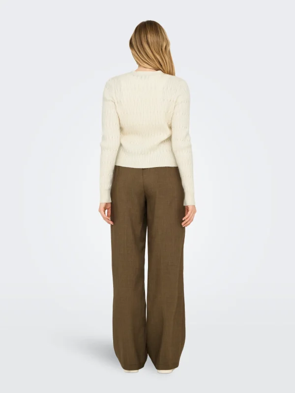 CASACO ONLY - ONLKATIA CABLE V-NECK - Regular Fit - Image 3