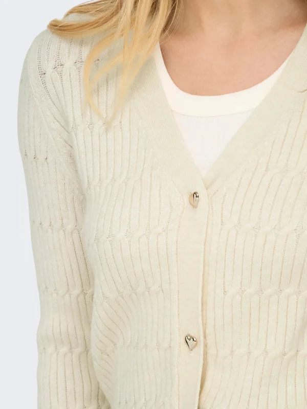 CASACO ONLY - ONLKATIA CABLE V-NECK - Regular Fit - Image 4