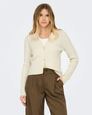 CASACO ONLY - ONLKATIA CABLE V-NECK - Regular Fit