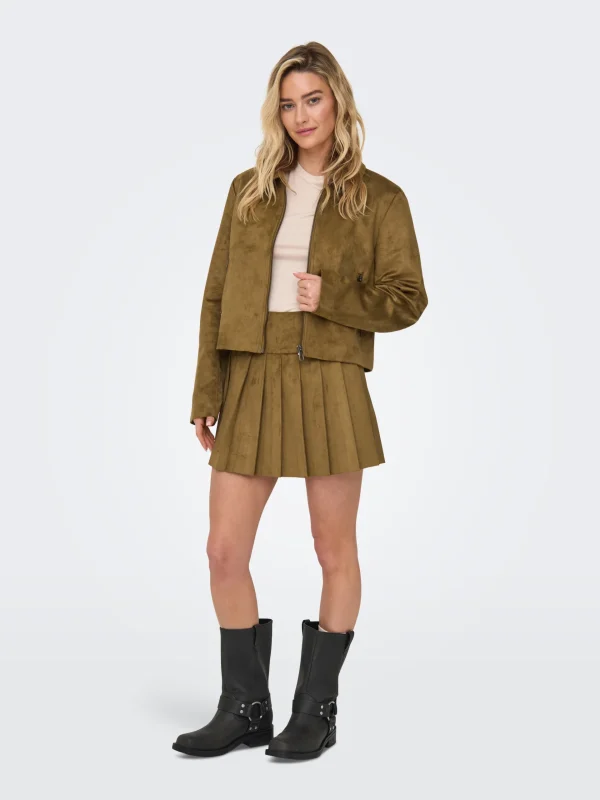 CASACO ONLY - ONLTULIP FAUX SUEDE ZIP