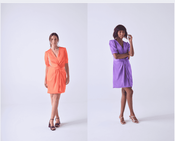VESTIDO TORCIDA - LARANJA / ROXO CAFOFO