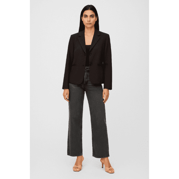 Blazer vila – vibetina bow detail – regular fit – black