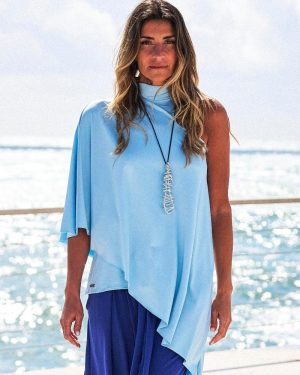 BLUSA LYCRA LIBERDADE AZUL BÉBÉ - TROPICAL BRASIL - TAM U