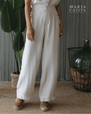 CALÇA CHAMPANHE COM DETALHES - MARIA CATITA
