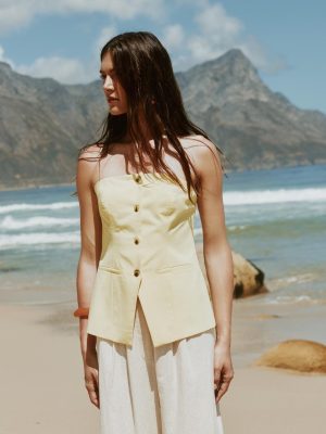 COLETE/CAI-CAI VILA - VIHANDI VEST - Regular Fit - Yellow Pale Banana